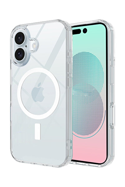 VERTEK Magnetic Sheer Silicone Case, Camera Protection, for iPhone 16 Plus - ...