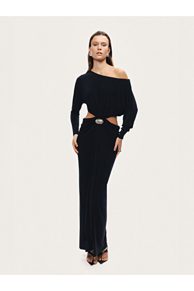 Nocturne Pencere Detaylı Maxi Elbise