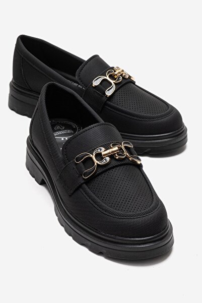 CCWAY AYAKKABI Γυναικεία παπούτσια με καρφιά X Με αγκράφα Poly ΜΑΥΡΑ