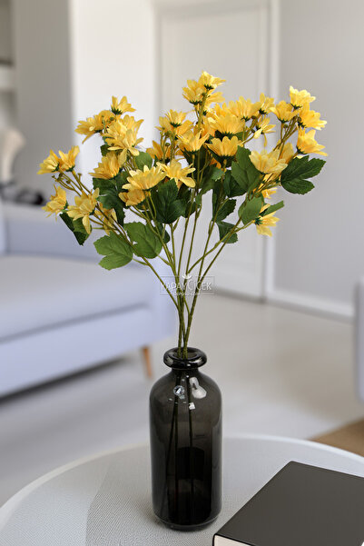 Yapay Çiçek Deposu Yapay Çiçek Norveç Papatyası Dalı 65 cm Sarı