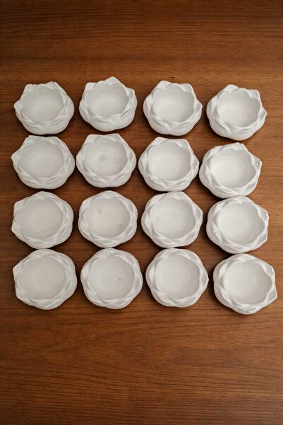 YILDIZ DECOR El Yapımı LOTUS Model Beton Mumluk – 10 Adet Mini Kase Hediyelik...