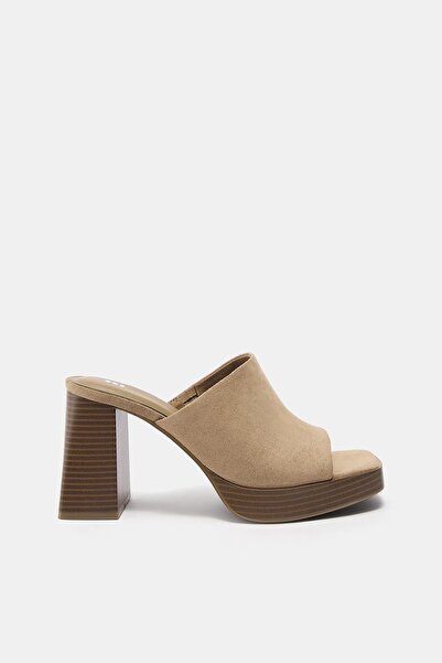 Pull & Bear Ahşap topuklu sabo