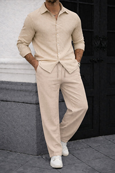 Revasser Unisex Women'S/Men's Wrinkled Fabric Special Design Top and Bottom J...