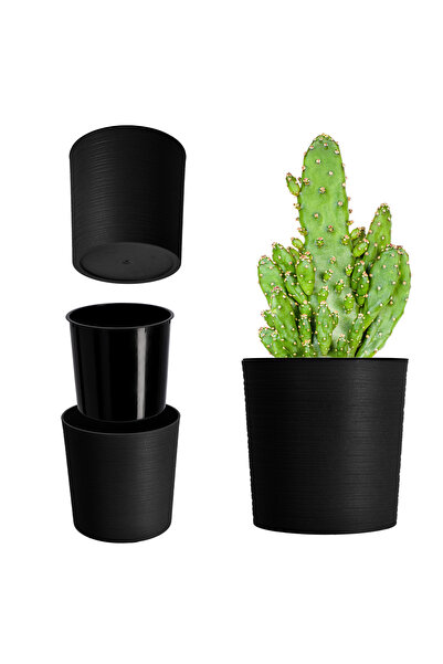 KADAX Ghiveci de flori 19cm, capac cu inserție, ghiveci de flori din plastic,...