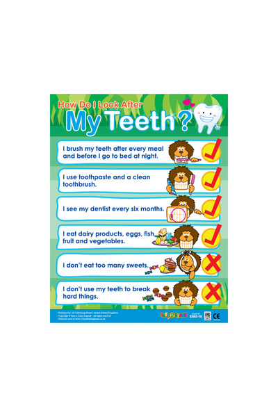 123Publishing House How Do I Look After My Teeth? - Wall Chart in English