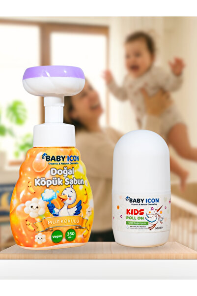 Baby İcon Doğal Çocuk Köpük El Sabunu Muz Kokulu Vegan Parabensiz + %100 Doğa...