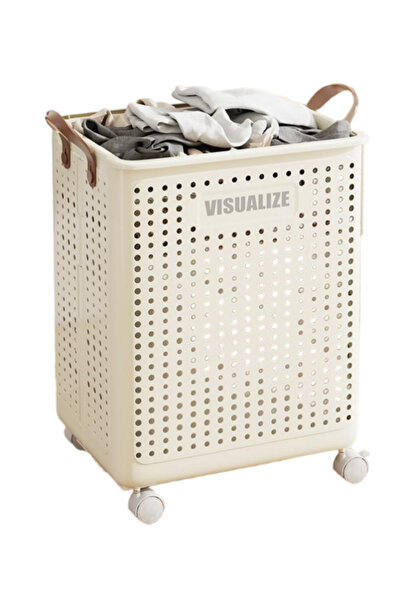 Glazeus Tekerlekli Katlanabilir Çok Amaçlı Sepet, 40 Litre, Havalandırmalı Ta...