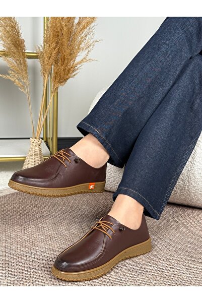 Eysha Leya Women's Lace-Up Orthopedic Leather Casual Shoes