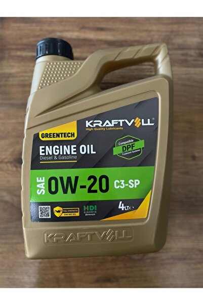 Kraftvoll MOTOR YAĞI DİZEL DPF PARTİKÜL 0W-20 ( 0W20) SENTETİK C3 SP 4LT