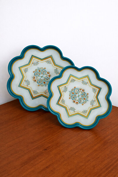 Zucci Home Mediterranean Breeze |   2-Piece Glass Decorative Presentation Tra...