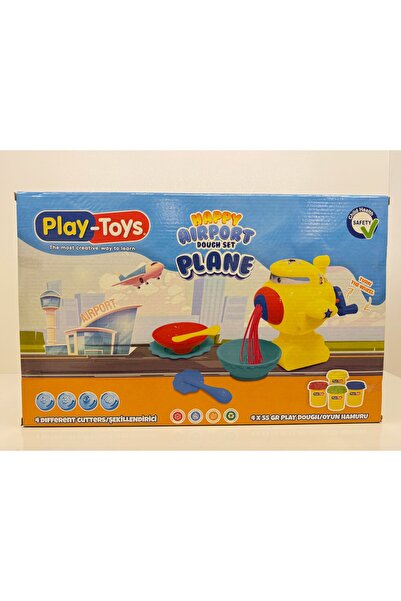PlaytoysCA Happy Airport Plane Oyun Hamuru Seti