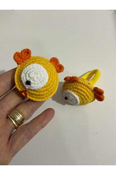 MADE BY PERİ Hand Knitted Fish Figured Children's Hair Tie / Set of 2