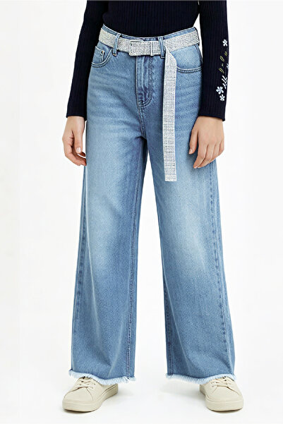 MODANINO Djevojačke pantalone sa kamenčićima Kaiš paket - Uništene duge farme...