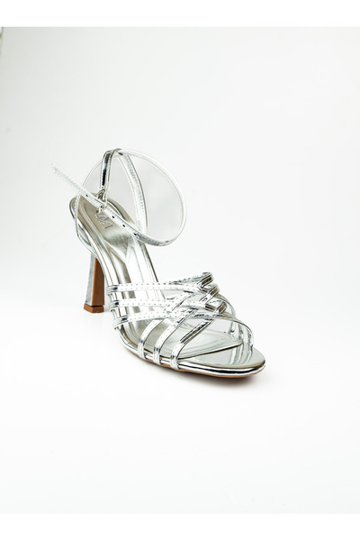 Moda Arena 148 Silver Heeled Women's Evening Dress Shoes