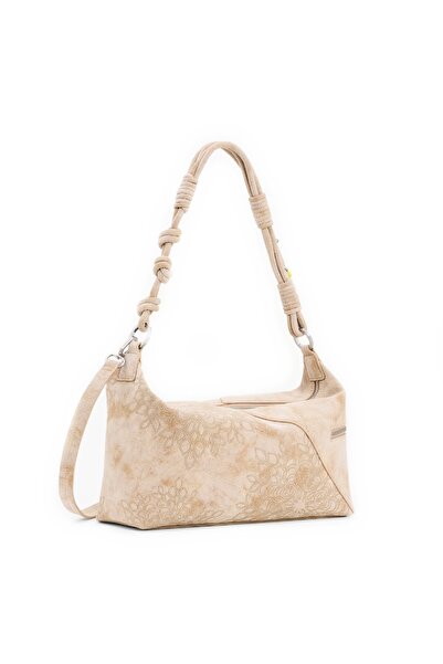 Desigual Geanta de dama, de mana si umar, Desigual, seria Sierra Huntington, Bej