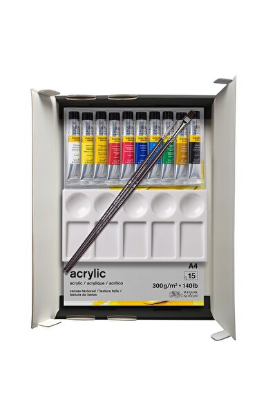 Winsor & Newton Galeria Akrilik Boya Seti (10 x 12ml Akrilik Boya Seti + Fırç...