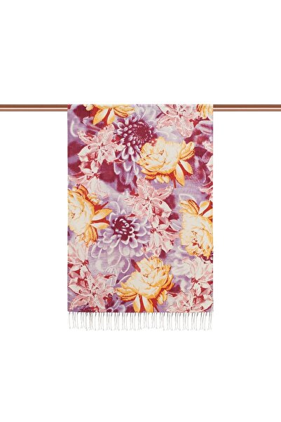 ipekevi Melankoli Desenli İpek Şal 05722 Eflatun