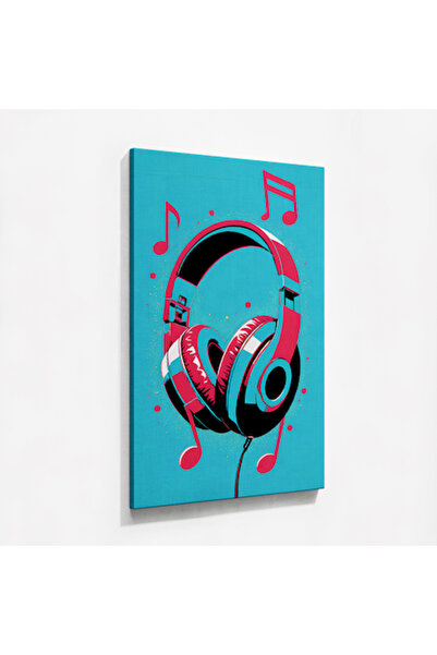 OEM Pictură pe pânză, Căști cu note, 50x80cm