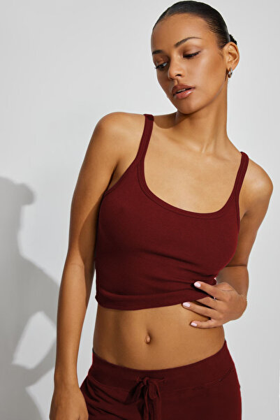 Seeh Bordo Basic Rib Knit Strap Athlete Undershirt Sh362