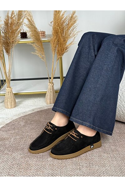 Eysha Leya Women's Lace-Up Orthopedic Suede Casual Shoes 3 cm