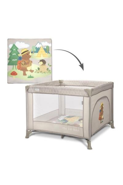LORELLİ Playpen Play N Relax 100x100x75cm, Zip Side Door, Travel Bag, Beige