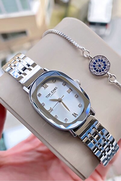 Tom Jones Kadın kol saati orjinal çelik 3atm su gecırmez bileklik hediyeli 2 ...