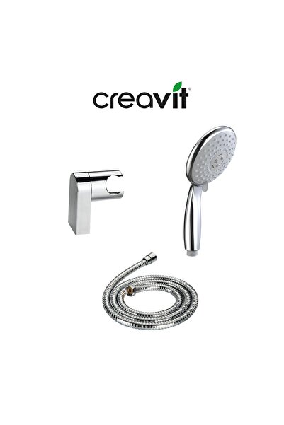Creavit Liva Bathroom Faucet and Hand Shower Set with Joint 3F Sh150