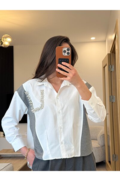 Ayça Yaşar Tasarım Model Taşlı Gömlek