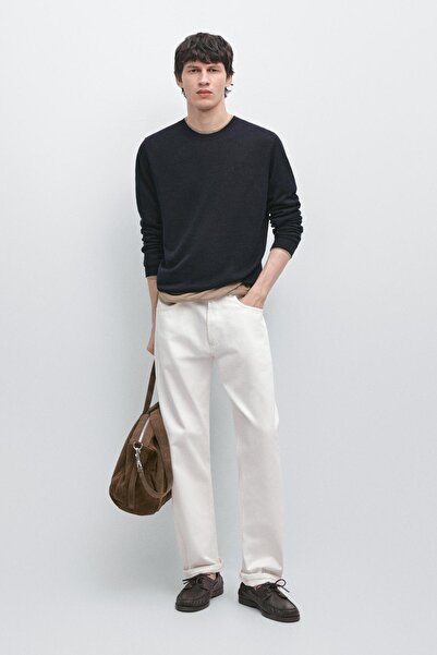 Massimo Dutti Bisiklet yaka keten triko kazak