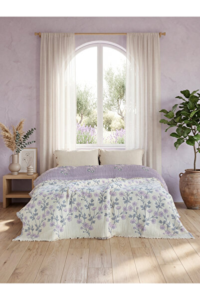 luxtex Reversible , Floral Print , 5-Layer Muslin Set of Bedspread Pieces, 22...