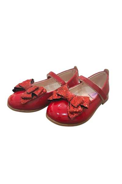 Kidimo Girls' Red Patent Leather Ballet Flats