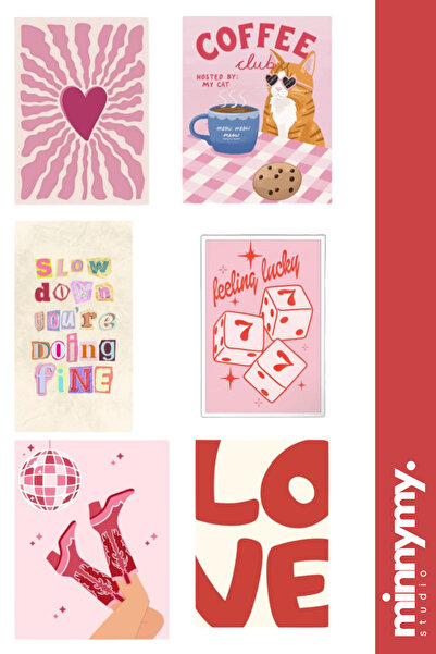 Minnymy Amore Pinterest Collection Sticker, Çıkartma, Ajanda, Günlük, Planlay...