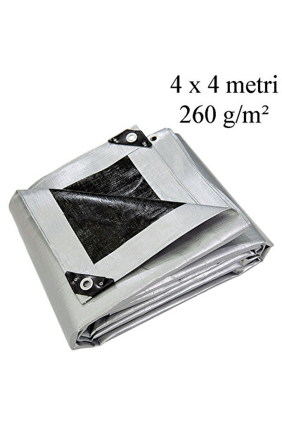 gwd Tarpaulin 4x4 m 260g/sqm, 12 mm metal rings, waterproof, reinforced edges