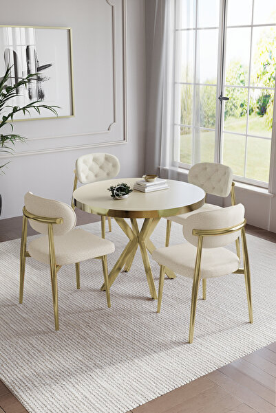 BY ORHAN GÜZEL BOHEM POLO YUVARLAK MASALI 4 KİŞİLİK KAPİTONELİ