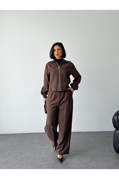 RACE FASHİON Σετ μπουφάν με φερμουάρ & Με πιέτες παντελόνια RC9018