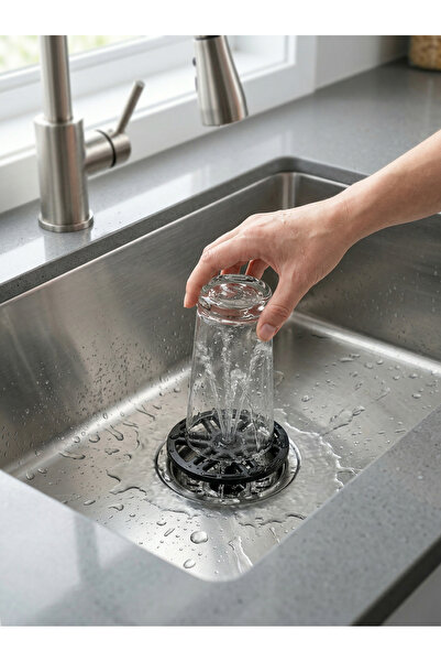 Velgrina Bardak Durulayıcı Evye Gideri – Çift Modlu Bardak Yıkama Aparatı, Ev...