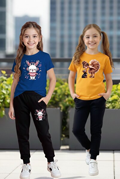 cm buseyiz مجموعة بوسيز كيدز المكونة من قطعتين متعددة الألوان للفتيات مطبوع ط...