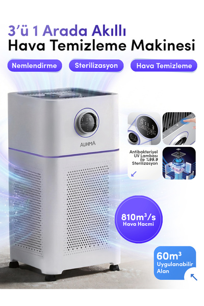 auhma ARP-003 Akıllı Hava Temizleyici ve Nemlendirici – UV-C Sterilizasyon & ...