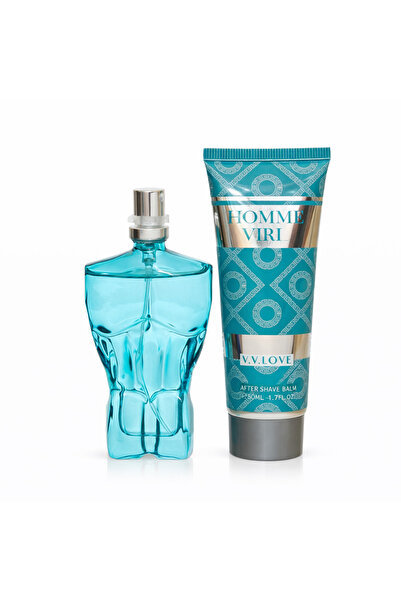V.V LOVE Homme Viril Men's Gift Set – Eau de Toilette 100 ml + After Shave Ba...
