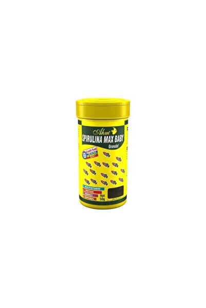 Ahm Spirulina Max Baby Granulat 100 ML (Yavru Balık Yemi)