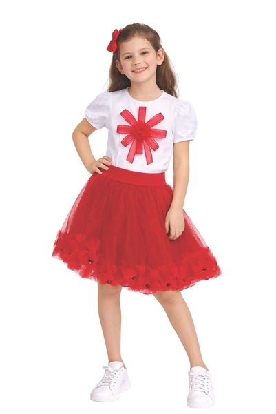 SEVİL GÖSTERİ & OKUL KIYAFETLERİ 23 April Show Outfit Girls' Skirt T-Shirt Se...