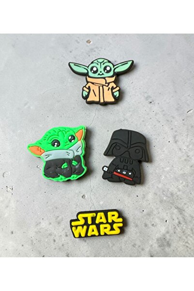 Buki'nin Atölyesi Terlik Süsü 1.KALİTE YENİ MODEL 4 LÜ SET Yoda Star Wars