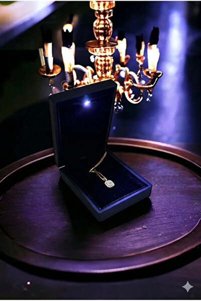 ADA LİFE GÜMÜŞ (IŞIKLI KUTU)925 Ayar Gümüş 3 Taş Baget Kadın Kolye