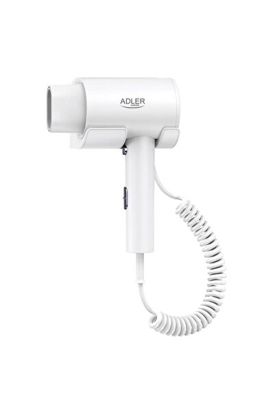 adler Wall-Mounted Hair Dryer AD2285W, 2000W, 3 Heat Settings, 26m/s, White