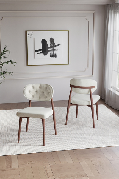 BY ORHAN GÜZEL BOHEM POLO MUTFAK SANDALYESİ KAPİTONELİ