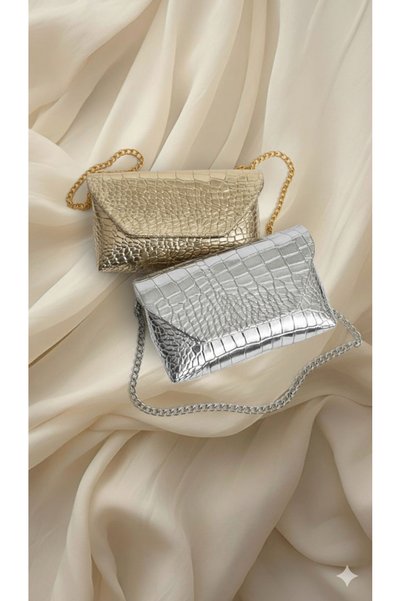 MARCO BLACK Silver Women's Shoulder and Hand Bag