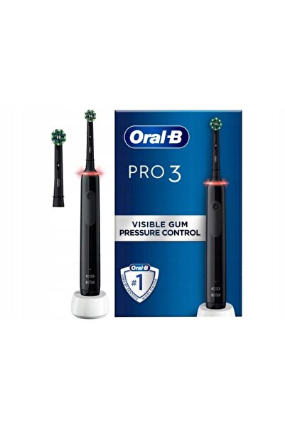 Oral-B Electric Toothbrush Pro 3 3400N CrossAction, 3 Modes, 2 Heads, Black