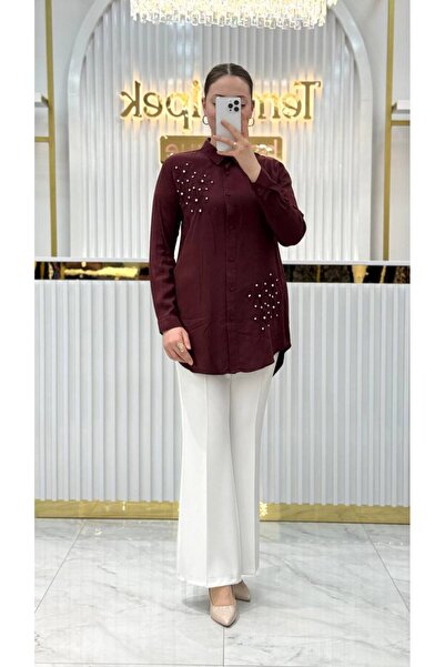 Magazin İncili Beyoğlu Stoned Floral Tencel Tunic