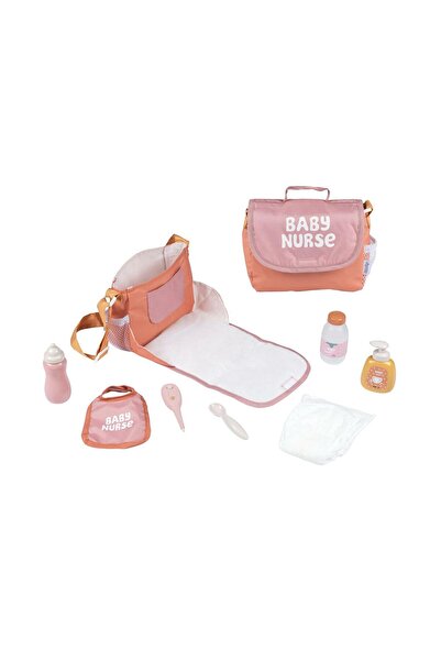 Smoby Doll diaper bag, Smoby, With accessories, Pink