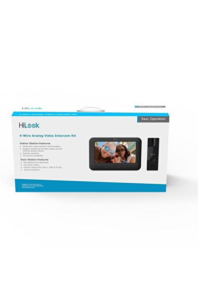 Hikvision Kit videointerfon analog HiLook VI-K12P, 2MP, ecran 7 inch, 1 famil...